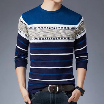 2023 Φθινοπωρινό νέο πλεκτό Ανδρικό πουλόβερ από βαμβακερό κορεάτικο μπλουζάκι με στρογγυλή λαιμόκοψη Ανδρικά ρούχα