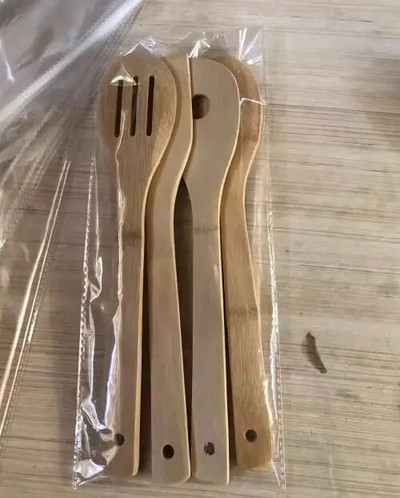 5τμχ Σετ Σκεύη Κουζίνας Κουτάλι Μπαμπού Φτυάρι