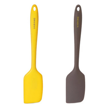 Σετ σπάτουλας σιλικόνης 2 τεμαχίων Gadget Tools Εργαλεία ανάμειξης Όλα για την κουζίνα και το σπίτι Κρέμα κέικ ψησίματος Κίτρινο/Καφέ ξύστρα