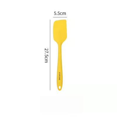 Komplet silikonskih lopatica od 2 komada Alati za gadgete Alat za miješanje Posuđe Sve za kuhinju i dom Pečenje krema za kolače Žuta/smeđa strugalica