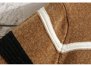 Пуловер Мъжки плетени пуловери с кръгло деколте Есен Зима Ежедневен пуловер Улично облекло Основен цвят Пуловер Джъмпер Мъжко облекло