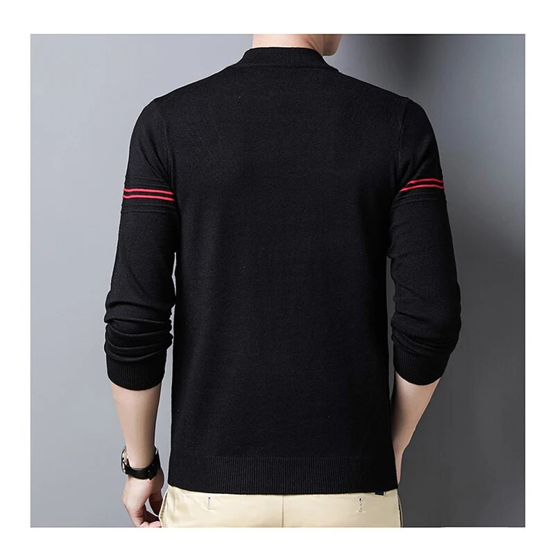 2020. gada jauns modes zīmols Džemperis Vīriešu Apģērbs Rudens Ziemas Trikotāža Silts džemperis Vīriešu Svītrains Ikdienas O-Neck Pull Homme