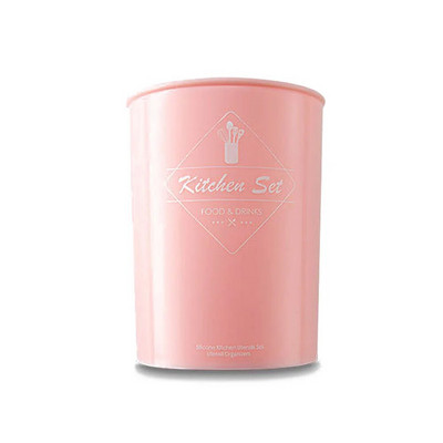 Silikona virtuves piederumu komplekts, nepiedegošs virtuves trauki virtuvei Koka rokturis Lāpstiņa Olu putotāji Virtuves piederumi Virtuves piederumi