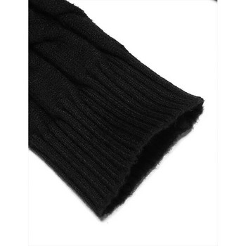 Ανδρικό πουλόβερ Νέου στυλ με ψηλό γιακά Vintage μονόχρωμο Βασικό πλεκτό φθινόπωρο και χειμώνα Ανδρικό μαύρο πουλόβερ υψηλής ποιότητας