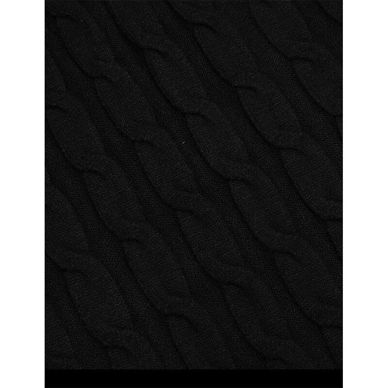 Vīriešu džemperis Jauna stila augstas apkakles vintage vienkrāsains pamata trikotāža rudens un ziemas vīriešu augstas kvalitātes melns džemperis