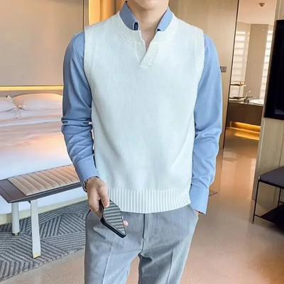 Trikotāžas džemperis Vīriešu Apģērbs Melns Bez Hoodie Svītraini Biznesa Puloveri Korejas stila Lielais izmērs 100 Tīra kašmira brīvi Fit X