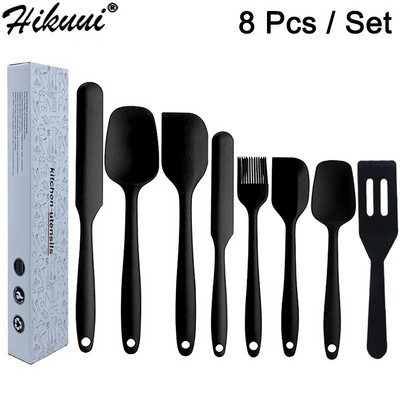 Ēdienu gatavošanas piederumu komplekts, kas nesatur BPA, lāpstiņas, skrāpji, karotes un otas virtuves rīkiem cepšanai un gatavošanai