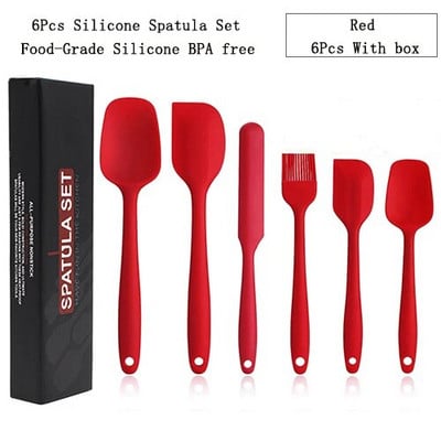 Ēdienu gatavošanas piederumu komplekts, kas nesatur BPA, lāpstiņas, skrāpji, karotes un otas virtuves rīkiem cepšanai un gatavošanai