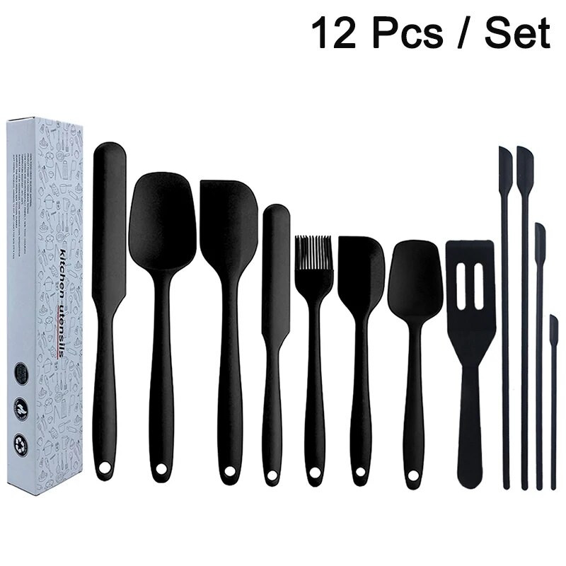 Ēdienu gatavošanas piederumu komplekts, kas nesatur BPA, lāpstiņas, skrāpji, karotes un otas virtuves rīkiem cepšanai un gatavošanai