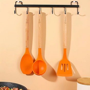 Σετ μαγειρικών σκευών 3 τεμ. Αντικολλητικά μαγειρικά σκεύη σιλικόνης Ανθεκτικά στη θερμότητα Protable πορτοκαλί κουτάλια επαναχρησιμοποιήσιμα εργαλεία κουζίνας