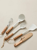 Onlycook Σιλικόνη Ξύλινη λαβή Χωρίς ολίσθηση Μίνι Κουζίνα Εργαλεία Μαγειρικής Σετ Εργαλεία Κουζίνας για Φοιτητικούς Ξενώνας Αρχική