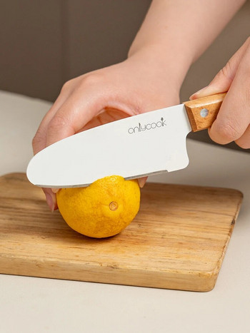 Onlycook Σιλικόνη Ξύλινη λαβή Χωρίς ολίσθηση Μίνι Κουζίνα Εργαλεία Μαγειρικής Σετ Εργαλεία Κουζίνας για Φοιτητικούς Ξενώνας Αρχική