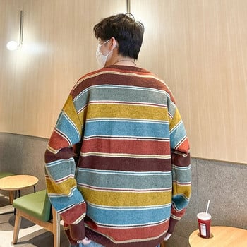Zongke ριγέ ανδρικά πουλόβερ Χειμερινό ανδρικό πουλόβερ Δωρεάν αποστολή Κορεατικά ρούχα πουλόβερ με στρογγυλό γιακά Προϊόν με τις καλύτερες πωλήσεις 2023