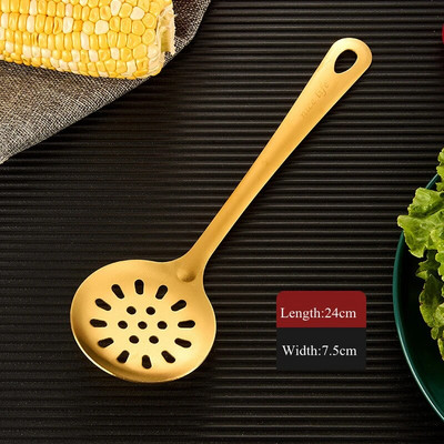 Koreai rozsdamentes acél konyhai edények Konyhai edények Akasztható vacsoraleves szűrőedény Sütőlapát Háztartási kellékek