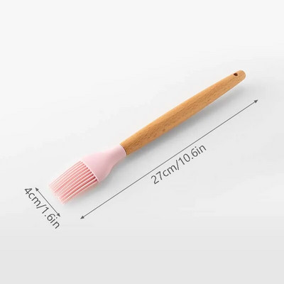 Silikona virtuves piederumu komplekts Nepiedegošs virtuves piederumu komplekts Lāpstiņa Lāpsta zupas karote Koka rokturis Ēdienu gatavošanas rīku komplekts Piederumi