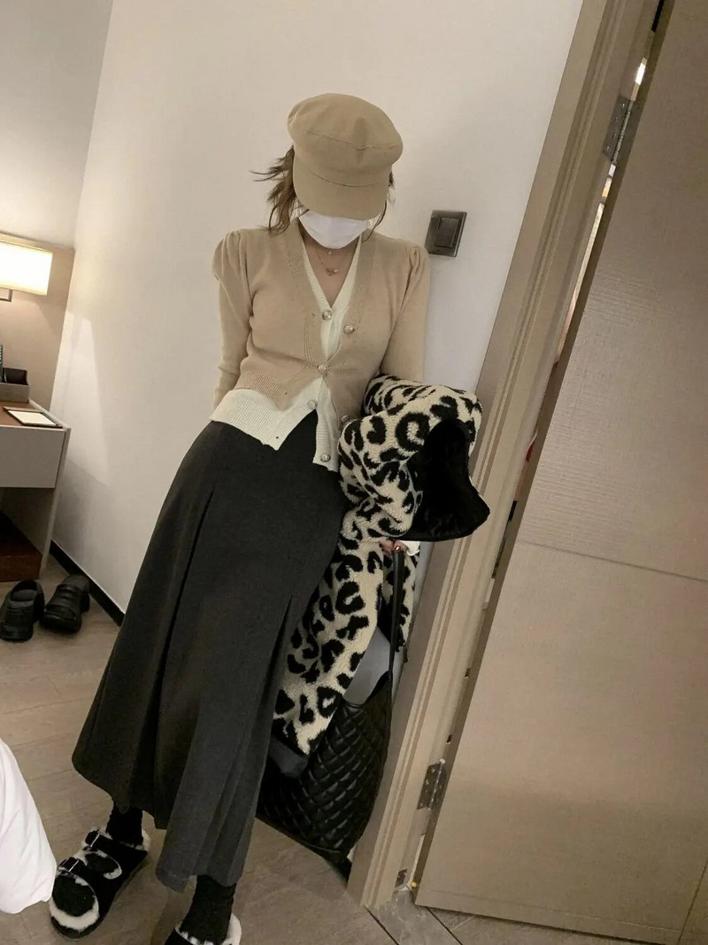 Viltus divdaļīgu jaku sieviešu šiks, pavasara rudens, universāls Retro sieviešu trikotāžas apģērbs Taisni, mājīgi modes Ulzzang džemperi