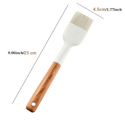 Set silikonskog posuđa za kuhanje s bijelom drvenom drškom, silikonsko posuđe otporno na visoke temperature, lopatica, žlica za juhu, domaća kuhinja