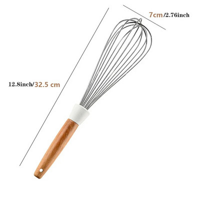 Set silikonskog posuđa za kuhanje s bijelom drvenom drškom, silikonsko posuđe otporno na visoke temperature, lopatica, žlica za juhu, domaća kuhinja