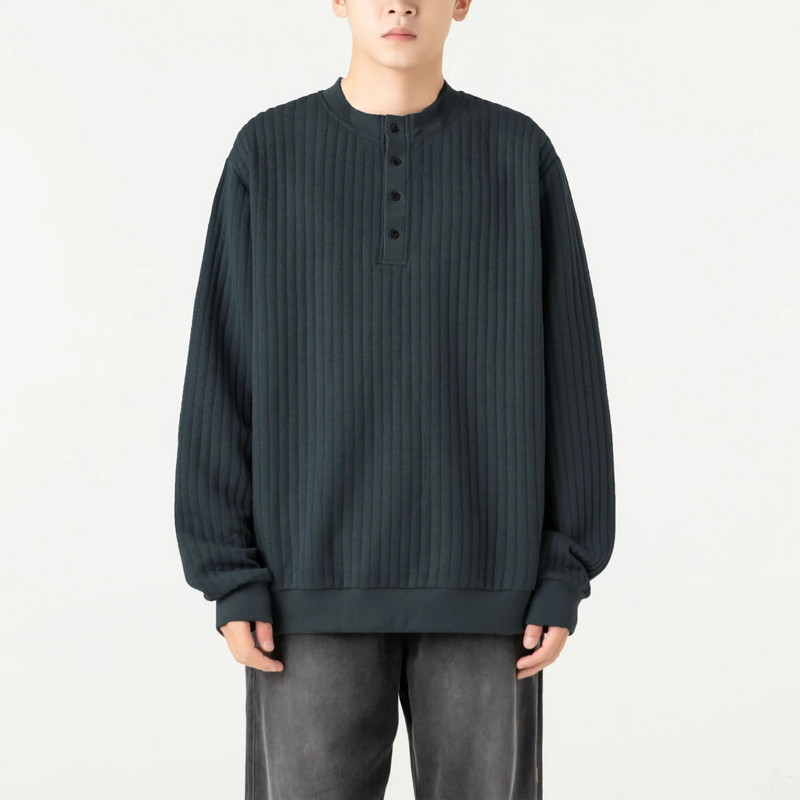 2023. gada jauns rudens, pusapkaklis, adīts džemperis, džemperis, vīriešu džemperis Augstas kvalitātes silts ziemas trikotāžas vīriešu džemperis