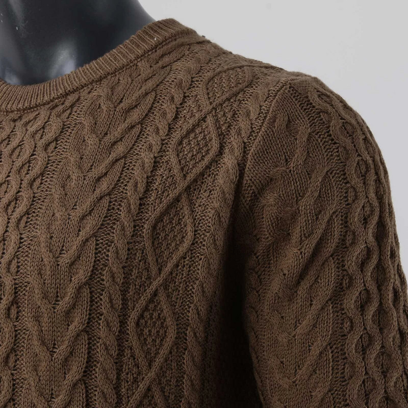 Jesen Zima Muški pulover s okruglim izrezom Muški pleteni puloveri Debeli pleteni pulover Topli muški džemper Slim Fit Ležerni pulover Kaput