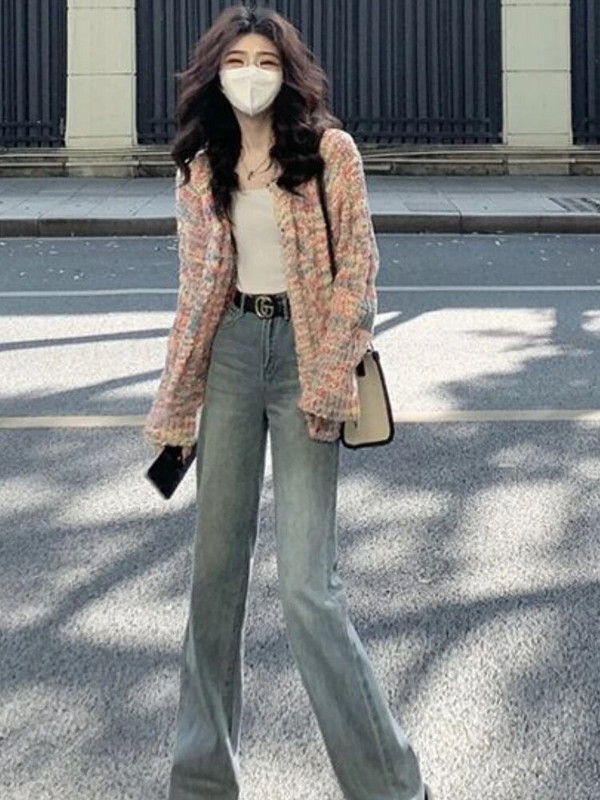 Sieviešu jaciņa Preppy Stilīgs Salds Vispārpiemērots Adīšana Brīvais laiks Brīvs Vintage Korejiešu Stils Vienkāršs Silts Rudens Ikdienas Mājīgs Pasūtījums