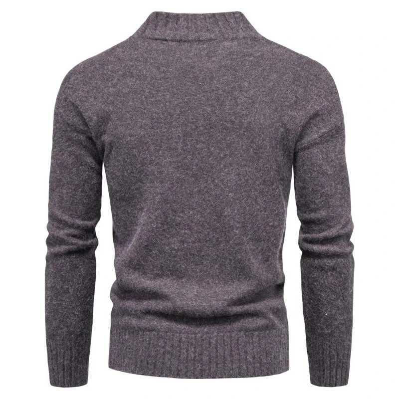Jauni ziemas džemperi ar biezu apkakli vīriešu džemperi ikdienišķa bruņurupuča kakla vienkrāsainā kvalitāte, silti, plāni, džemperi ar apkakli.