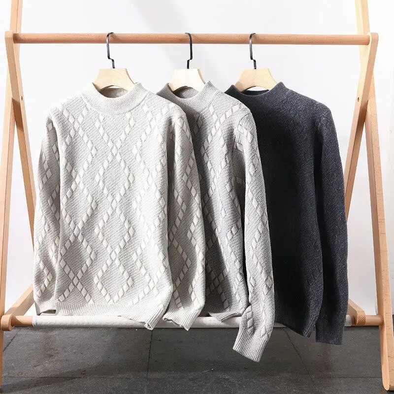 Ziemas vīriešu siltie džemperi vīriešiem apģērbi bruņurupuču džemperi vīriešu mētelis džemperis vīriešu apģērbi silti džemperi puloveri