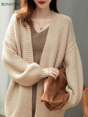 Moteriški megztiniai paplitę Elegantiški švelnūs Laisvi Kietas Paprastas Laisvalaikis Korėjietiško stiliaus Kasdienis mezgimas Viršutiniai drabužiai Temperamento pagrindai Jauki