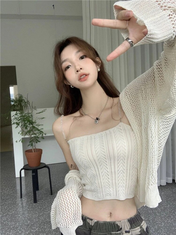 Sieviešu jaka dizains, salds, vienkāršs, izliekts, moderns adīšana, atpūta, vasara, saules noturīga, katru dienu brīva, seksīga, plāna, vienkrāsaina