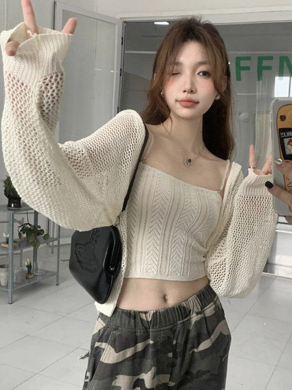 Sieviešu jaka dizains, salds, vienkāršs, izliekts, moderns adīšana, atpūta, vasara, saules noturīga, katru dienu brīva, seksīga, plāna, vienkrāsaina