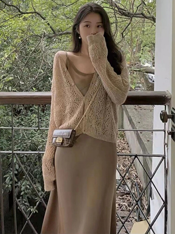 Női kardigánok Gyengéd Bájos Laza Egyszerű Nyaralás Diákok Divat Kényelmes Elegáns Kivágás Nyári Új