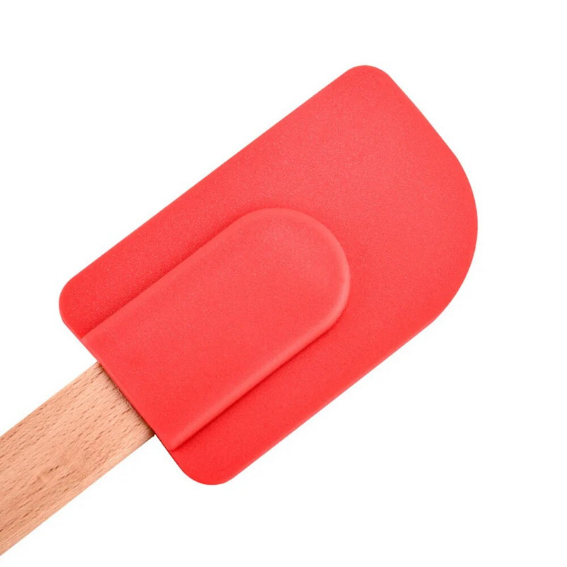 Krāsaina mini silikona lāpstiņa karote silikona bambusa rokturis cepumu konditorejas izstrādājumu skrāpis Cepšanas rīki Virtuves piederumi Aksesuāri