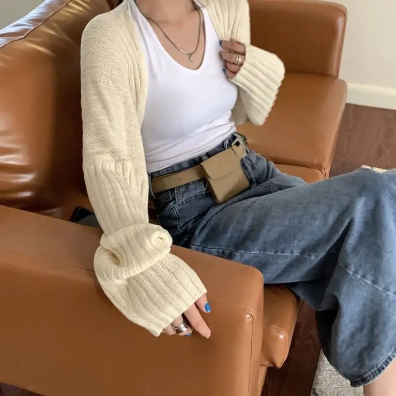 Apgriezti sieviešu jakas ar vaļēju dūrienu korejiešu stila viengabalains, mājīgs trikotāžas vienkāršs biroja dāma, jaunais pavasaris, slaids sikspārņa piedurknes