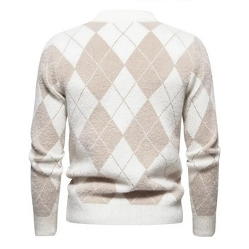 Υψηλής ποιότητας Ανδρικό πουλόβερ με νέα απομίμηση βιζόν Απαλό και άνετο πουλόβερ ζεστό πλεκτό πουλόβερ TOPS
