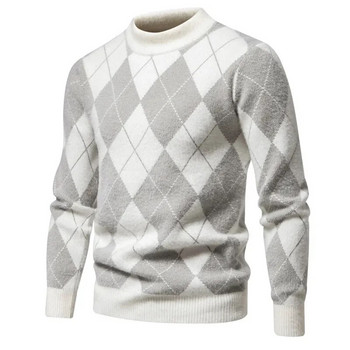 Висококачествен моден мъжки нов пуловер от имитация на норка Мек и удобен топъл плетен пуловер Пуловер ГОРНИЩЕ