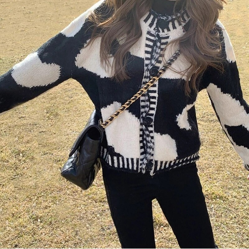 Jakas Sieviešu Vintage Vienkārši Šiks Modes Kawaii Džemperi Stilīgi Jaunas Koledžas Meitenes Garām Piedurknēm Trikotāžas Apģērbi Sueter Mujer