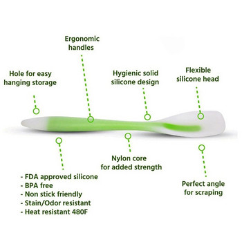 5 бр./компл. Хранителен силикон, прозрачен, незалепващ, лопата, лъжица, съдове за готвене, топлоустойчиви кухненски инструменти, джаджи