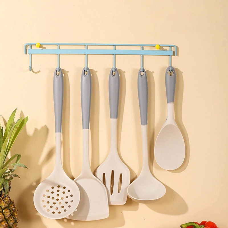 1 db/szett szilikon tejfehér, szürke, kétszínű konyhai edénykészlet magas hőmérsékletnek ellenálló és tapadásmentes edényekhez