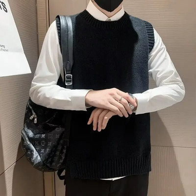 Vīriešu apģērbi bez kapuces Trikotāžas džemperi vīriešiem Zaļi svītraini džemperi Ikdienas kokvilnas bieza ziema 2023 Trend X Džemperi A Fun