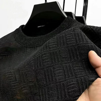Γραφείο ανδρικό πουλόβερ πουλόβερ Μπλούζα με μακρυμάνικο με λαιμόκοψη O-λαιμόκοψη, ζεστά πλεκτά ρούχα Νέο υψηλής ποιότητας, casual ανδρικό μπλουζάκι