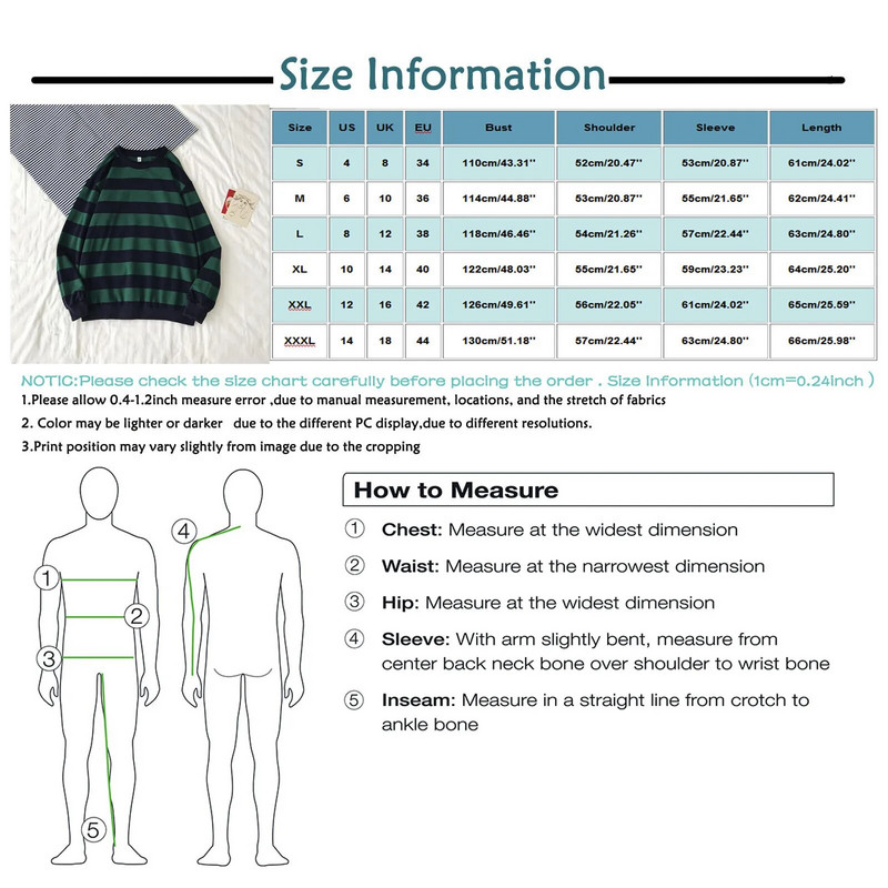 Vintage pleteni pulover Muškarci Žene Harajuku Ležerni pamučni pulover Tate Langdon Džemper Isti stil Majice na zelene pruge Jesen 2023.