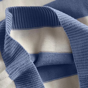 Ανδρικό ζεστό πλεκτό πουλόβερ με ριγέ ριπ μανίκι Harajuku πουλόβερ μακρυμάνικο με στρογγυλή λαιμόκοψη Μπλούζα με φαρδιά μπλούζα