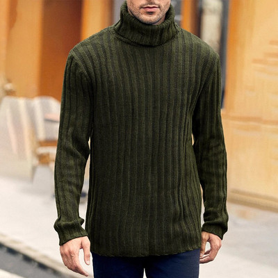 Patogus ir madingas vyriškas vienspalvis megztinis ilgomis rankovėmis trikotažo viršus Pasirinkite savo dydį ir spalvą