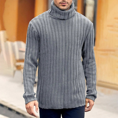 Patogus ir madingas vyriškas vienspalvis megztinis ilgomis rankovėmis trikotažo viršus Pasirinkite savo dydį ir spalvą