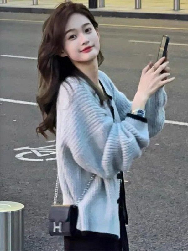 Sieviešu jaka dizains Vintage, vienkāršs, salds, silts džemperis rudens korejiešu stila modes brīvs, vispiemērotākais sieviešu ielas apģērbs atpūtai