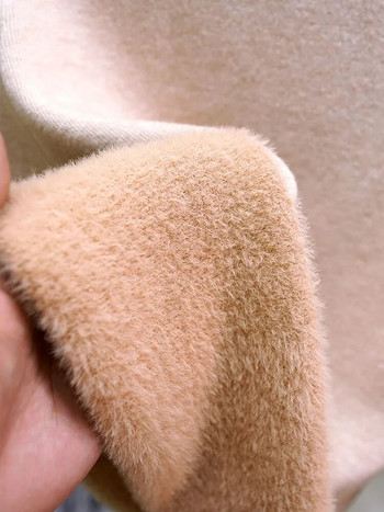 Γυναικείο πουλόβερ Χειμερινό χοντρό ζιβάγκο Λεπτό πλεκτό πουλόβερ Νέο ζεστό βελούδινο πλεκτό πουλόβερ με βελούδινη επένδυση Casual Poleras