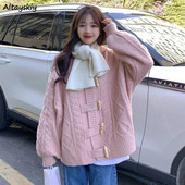 Sieviešu jaka ar kapuci, jaka, brīva, silta virsdrēbes Maiga korejiešu stila tīra meitene rudens mode High Street Ikdienišķa Estētiska Jaunums