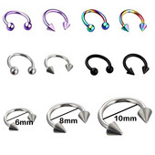 2GAB Metāla pakavs viltus deguna gredzens C klips BCR starpsienas lūpu nerūsējošā tērauda pīrsings Falso deguna gredzeni stīpa sievietēm vīriešiem