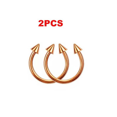 2GAB Metāla pakavs viltus deguna gredzens C klips BCR starpsienas lūpu nerūsējošā tērauda pīrsings Falso deguna gredzeni stīpa sievietēm vīriešiem