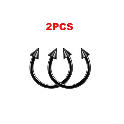 2GAB Metāla pakavs viltus deguna gredzens C klips BCR starpsienas lūpu nerūsējošā tērauda pīrsings Falso deguna gredzeni stīpa sievietēm vīriešiem